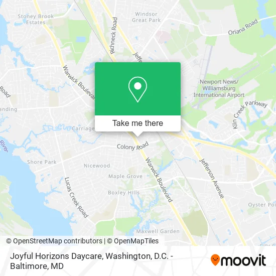 Mapa de Joyful Horizons Daycare