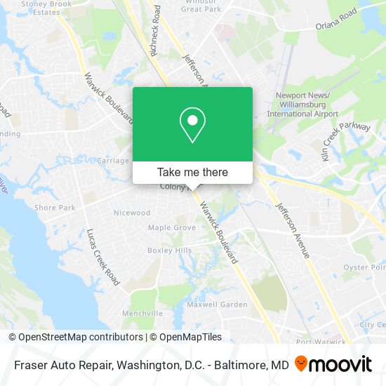 Fraser Auto Repair map