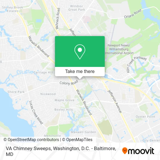 VA Chimney Sweeps map