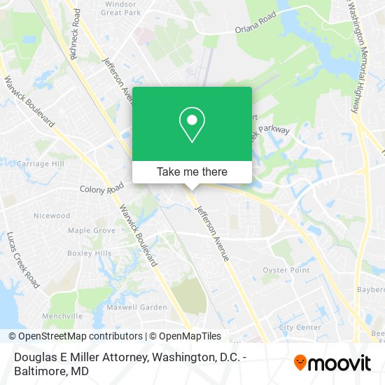 Douglas E Miller Attorney map