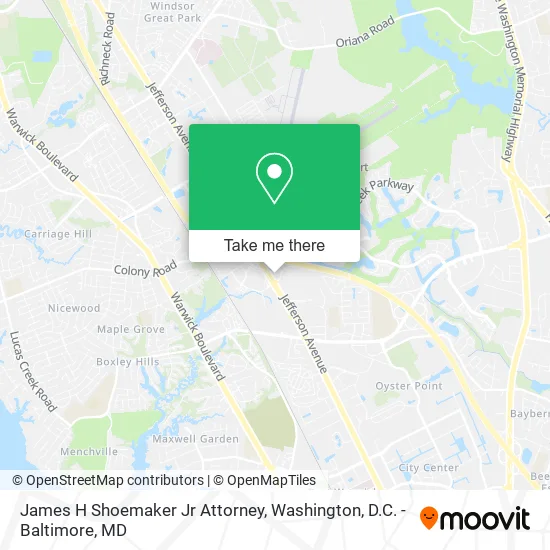 James H Shoemaker Jr Attorney map