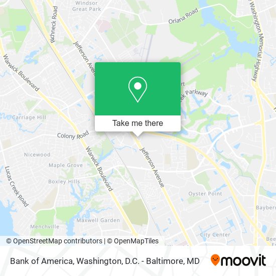 Bank of America map