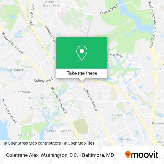Coletrane Alex map