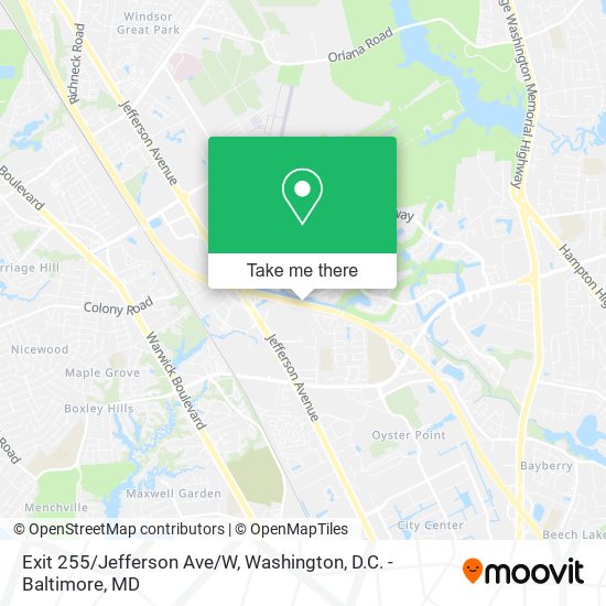 Exit 255/Jefferson Ave/W map
