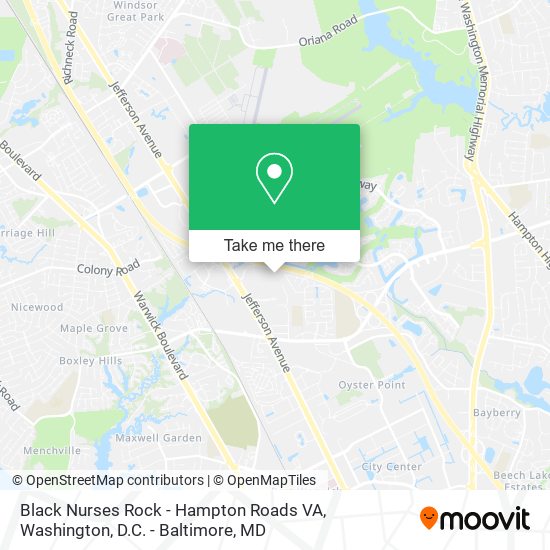 Black Nurses Rock - Hampton Roads VA map