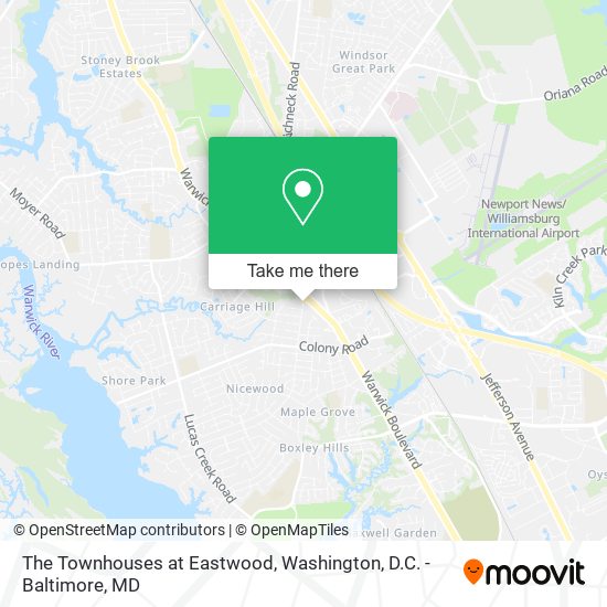The Townhouses at Eastwood map