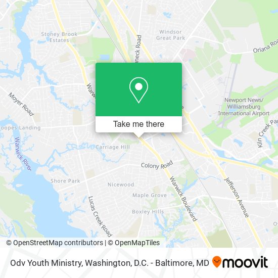 Mapa de Odv Youth Ministry