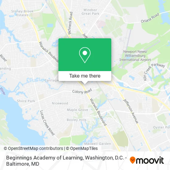 Beginnings Academy of Learning map
