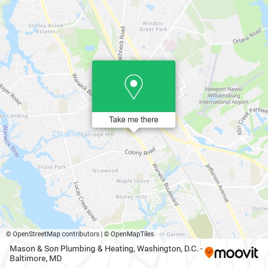 Mapa de Mason & Son Plumbing & Heating