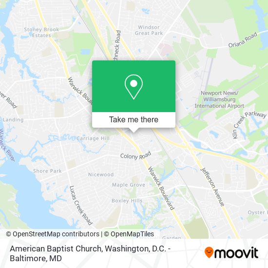 American Baptist Church map
