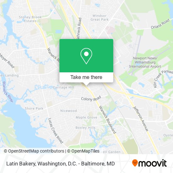 Mapa de Latin Bakery