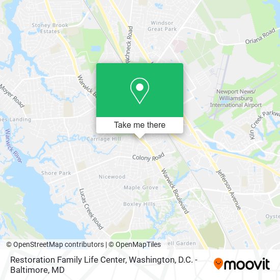 Mapa de Restoration Family Life Center
