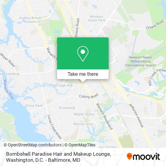 Bombshell Paradise Hair and Makeup Lounge map