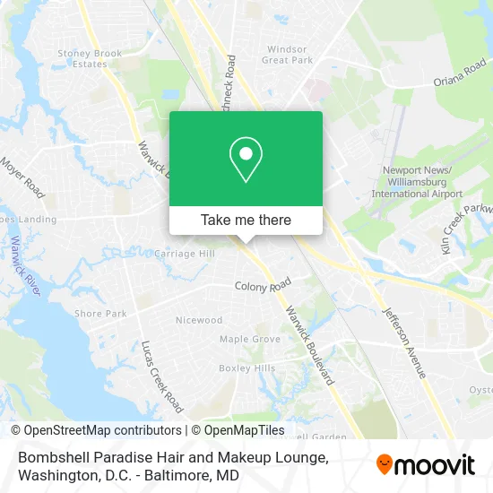 Bombshell Paradise Hair and Makeup Lounge map