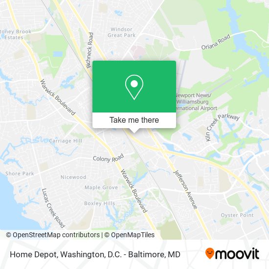 Mapa de Home Depot
