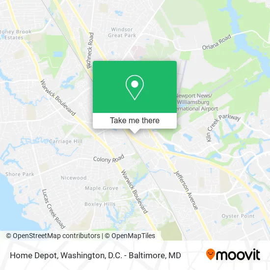 Home Depot map
