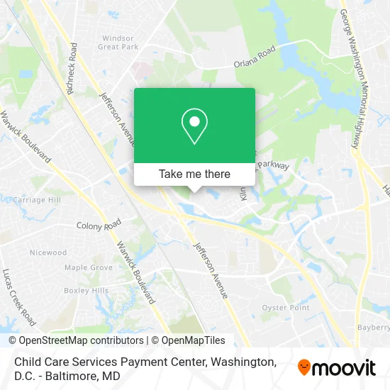 Child Care Services Payment Center map