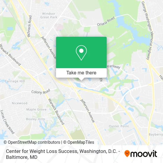 Center for Weight Loss Success map