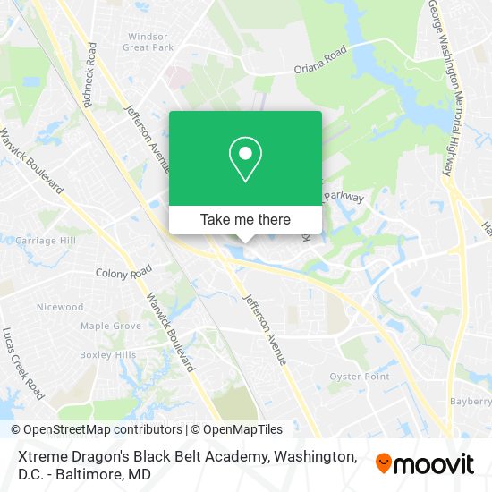 Mapa de Xtreme Dragon's Black Belt Academy