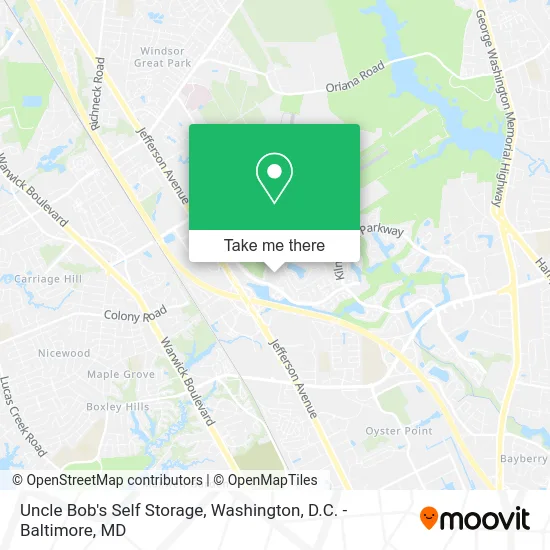 Uncle Bob's Self Storage map
