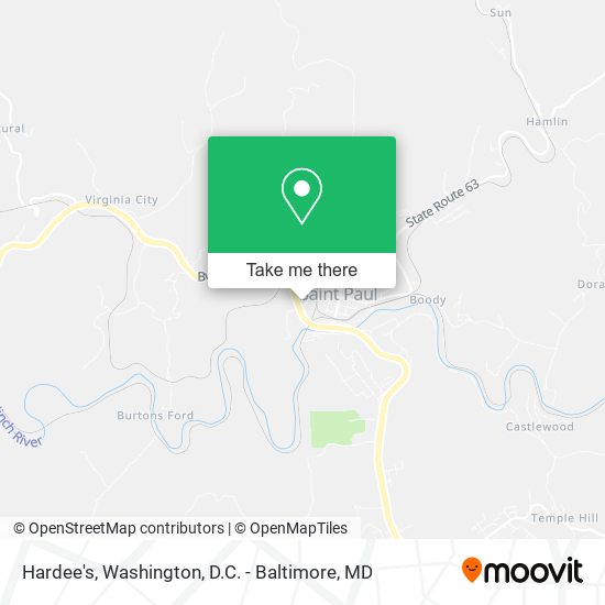 Hardee's map
