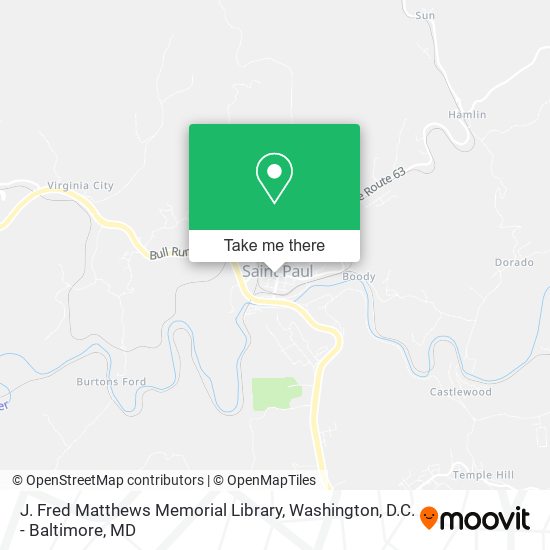 J. Fred Matthews Memorial Library map