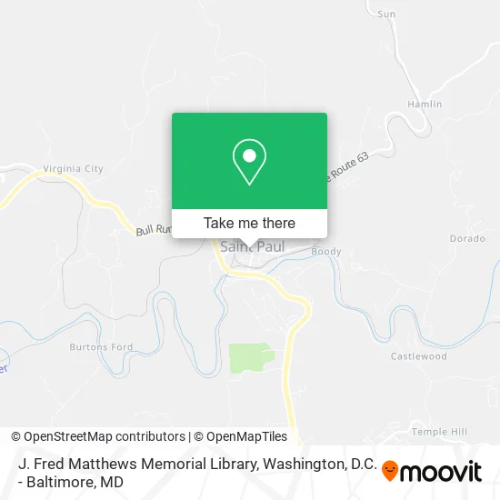 J. Fred Matthews Memorial Library map