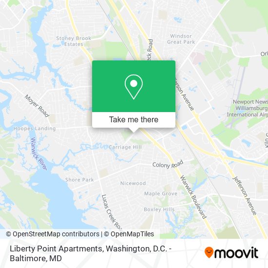 Mapa de Liberty Point Apartments