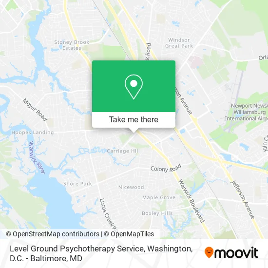 Level Ground Psychotherapy Service map