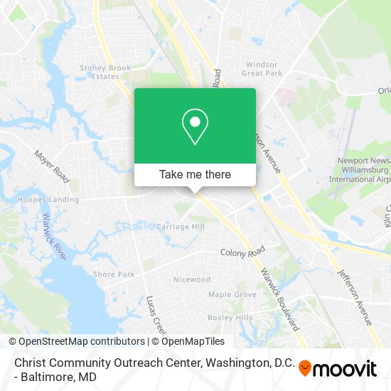 Mapa de Christ Community Outreach Center