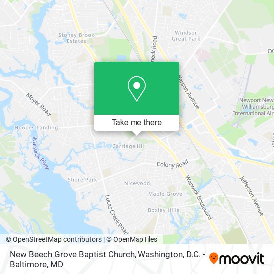 New Beech Grove Baptist Church map