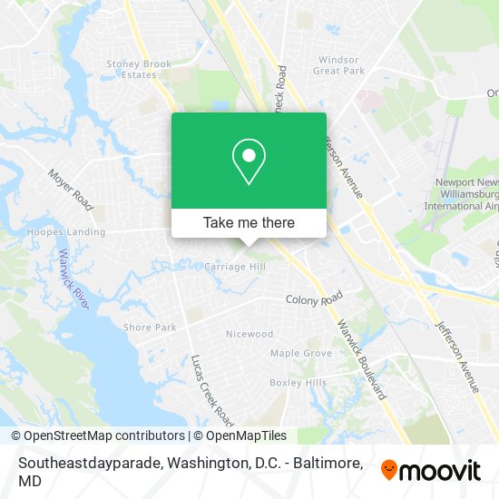 Southeastdayparade map