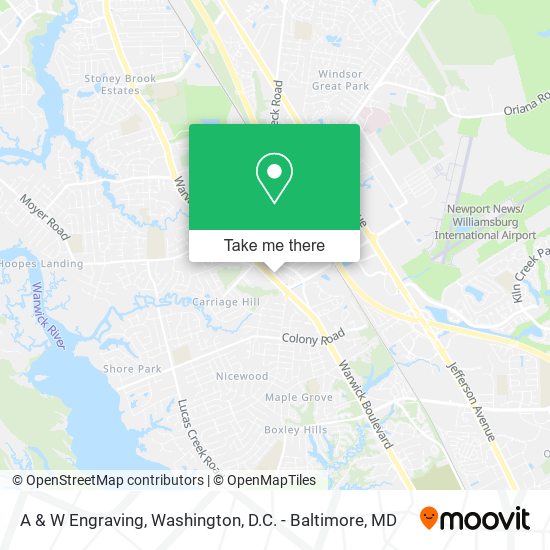 A & W Engraving map