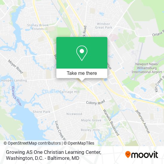 Mapa de Growing AS One Christian Learning Center