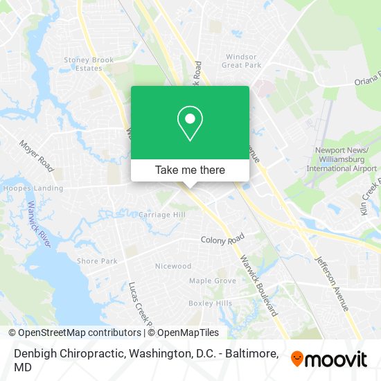 Denbigh Chiropractic map