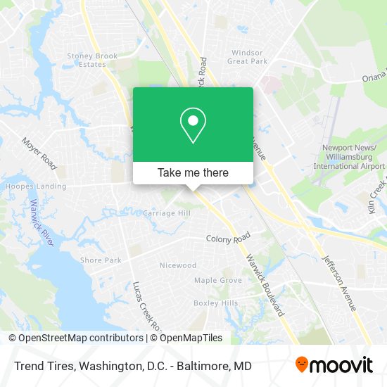 Trend Tires map