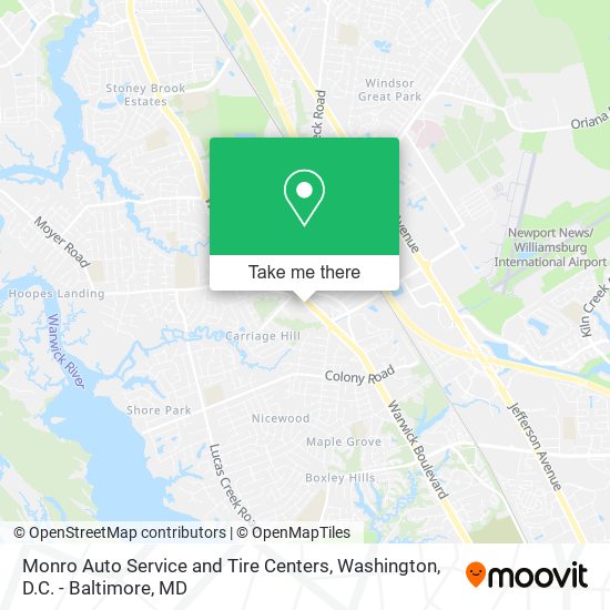 Monro Auto Service and Tire Centers map