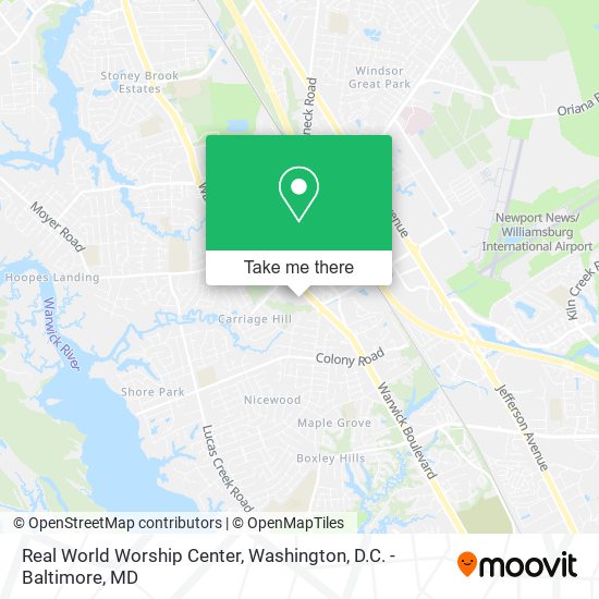 Real World Worship Center map
