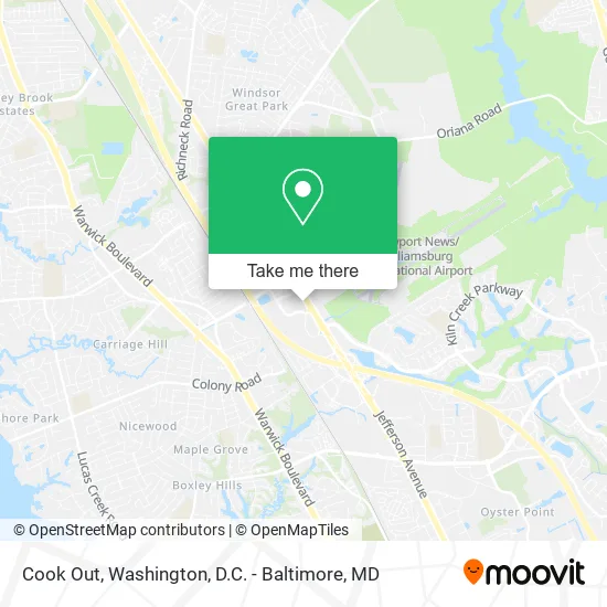Cook Out map