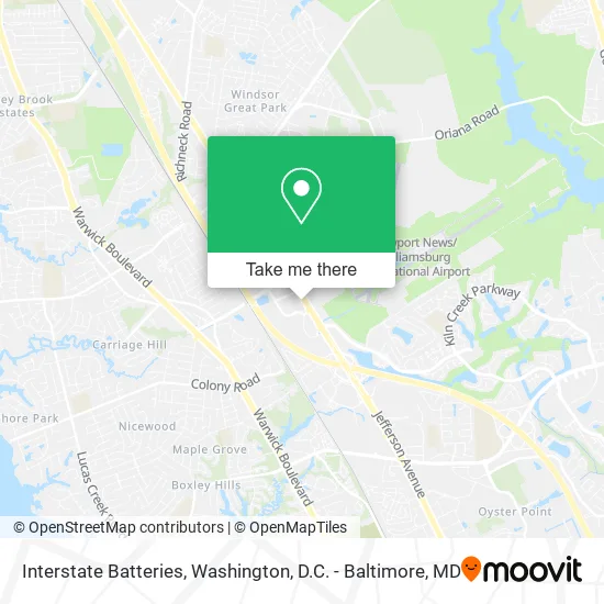 Interstate Batteries map