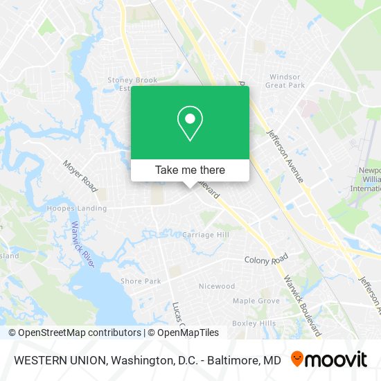 WESTERN UNION map