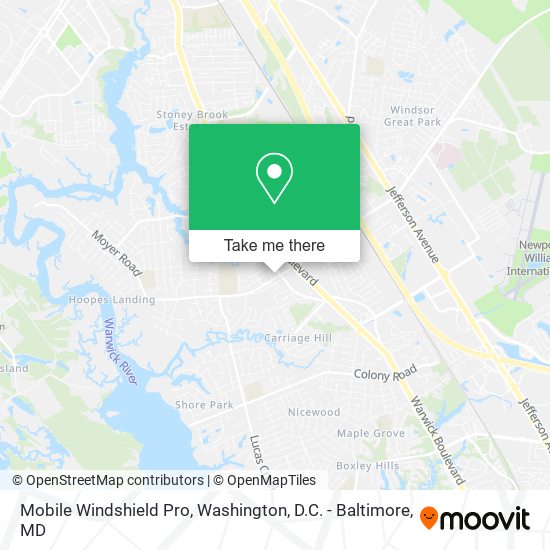 Mapa de Mobile Windshield Pro