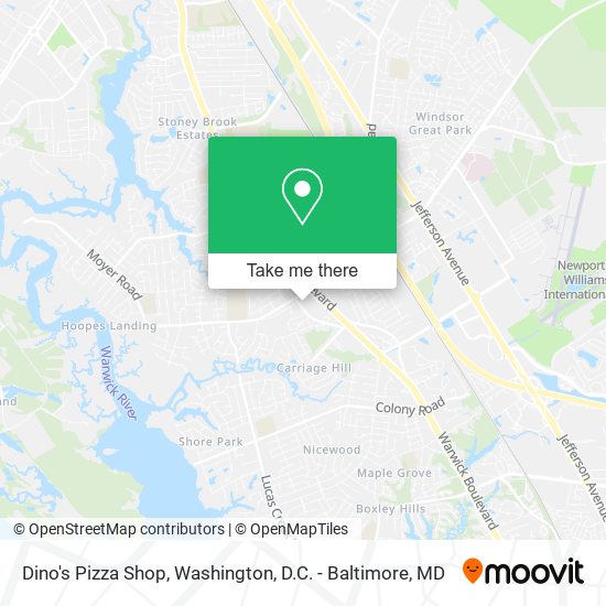 Dino's Pizza Shop map