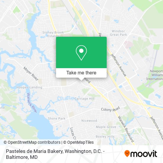 Pasteles de Maria Bakery map