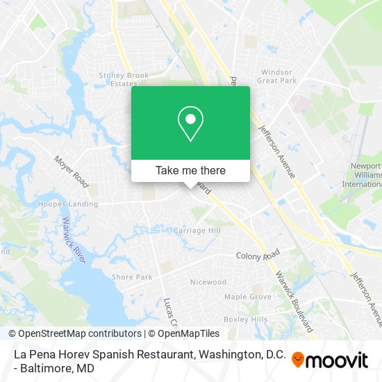 La Pena Horev Spanish Restaurant map
