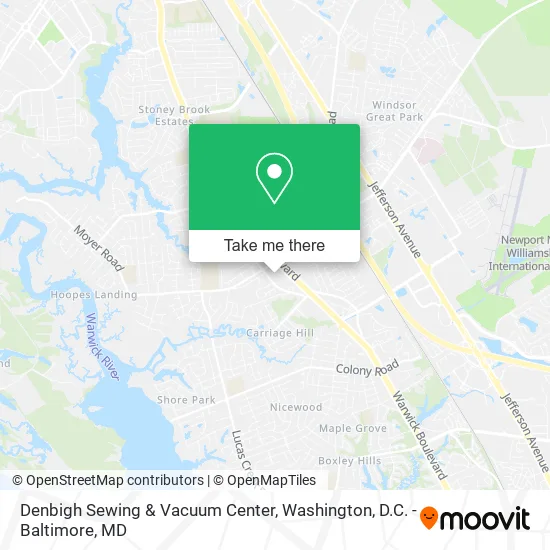 Mapa de Denbigh Sewing & Vacuum Center