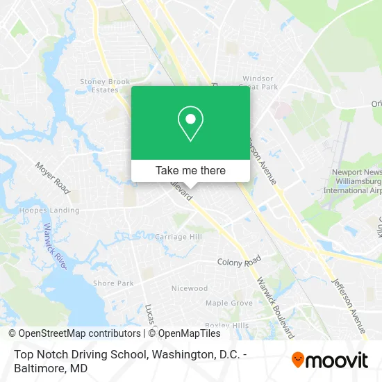Top Notch Driving School map
