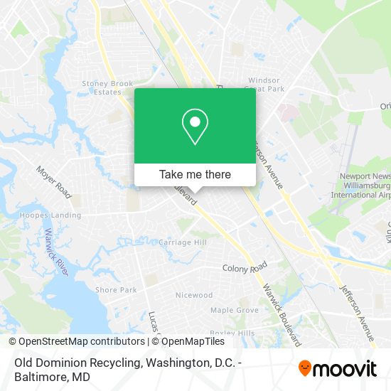 Old Dominion Recycling map