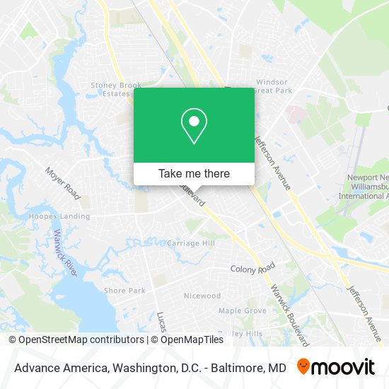 Advance America map