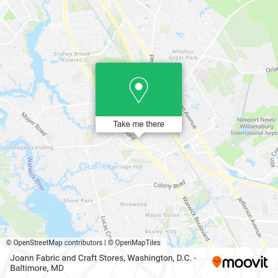 Joann Fabric and Craft Stores map